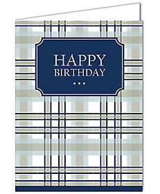 Cards: Birthday Plaid Greeting Card